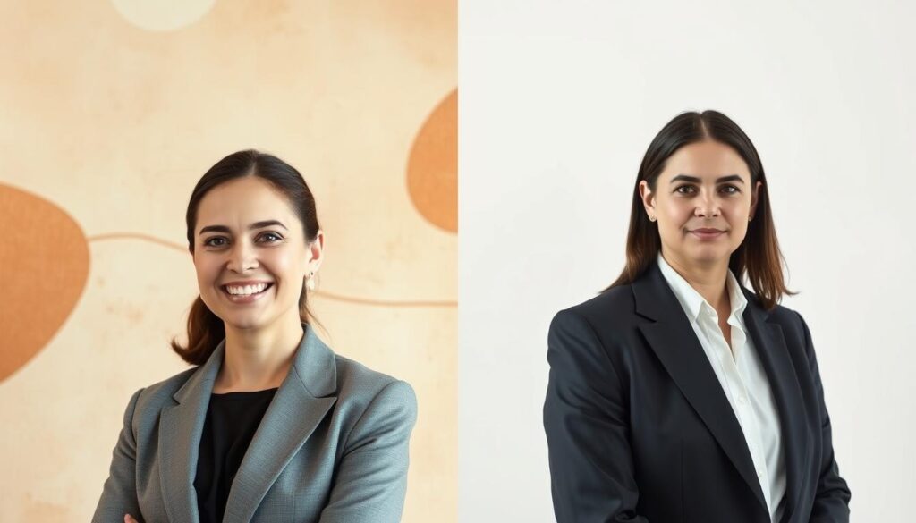 textured vs minimalist backdrop headshots