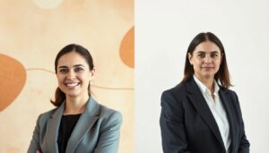 textured vs minimalist backdrop headshots