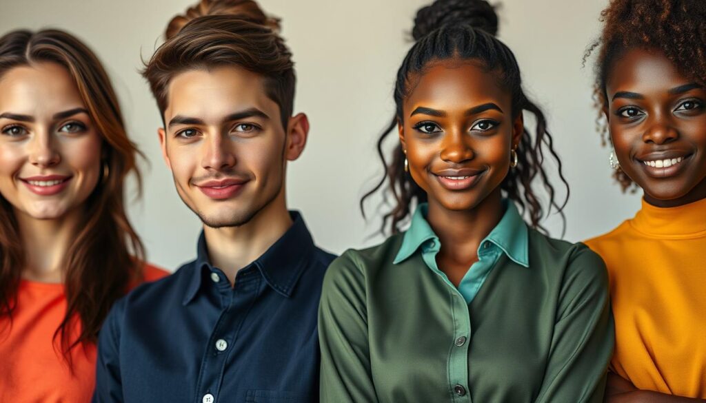 wardrobe colors for different skin tones headshot