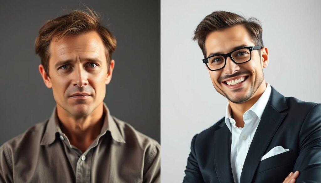 professional headshot transformation