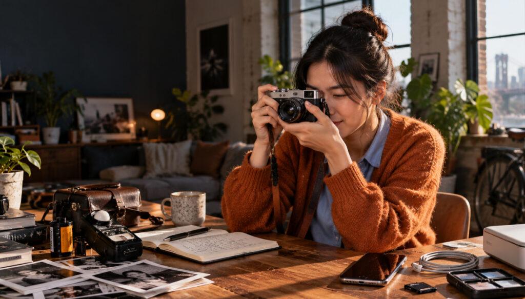 A Digital Camera Caught Between Two Eras
