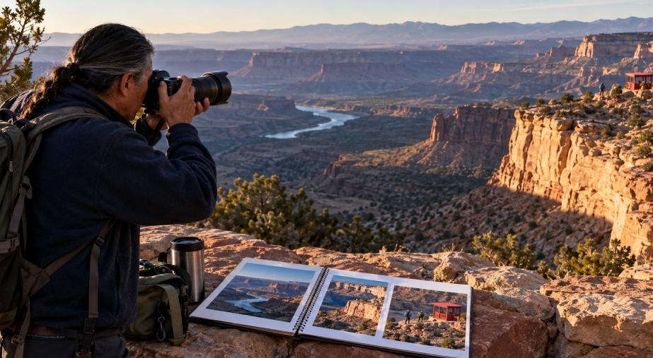 Canyon Overlook Photographer at Golden Hour