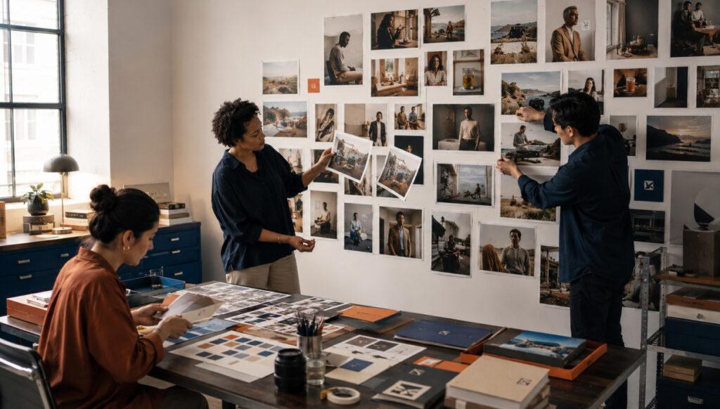 High-end editorial creative-direction scene