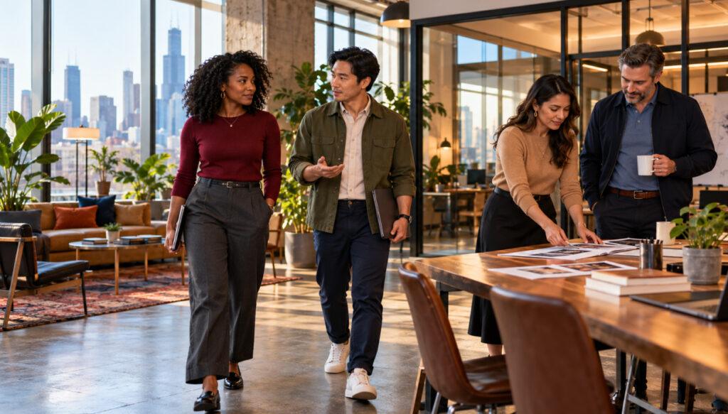 One Office, Four Versions of Business Casual