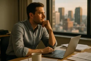 Casual Dress Policies shown through neat office attire and relaxed professional posture