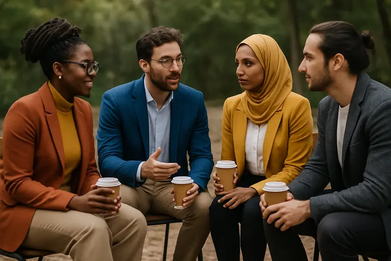 Professional choosing clothing that reflects personal style and workplace context