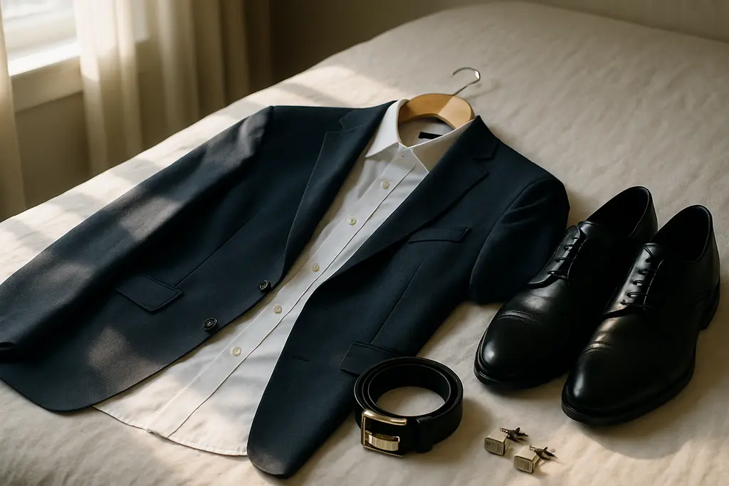 Candidate reviewing interview attire norms before a hybrid job interview