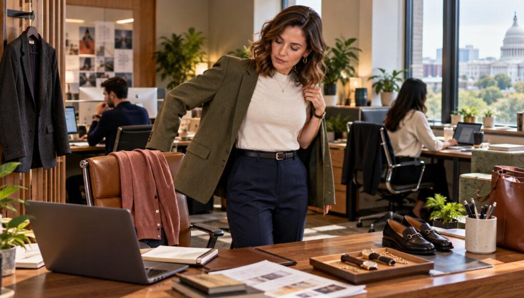 A Work Wardrobe That Adjusts During the Day