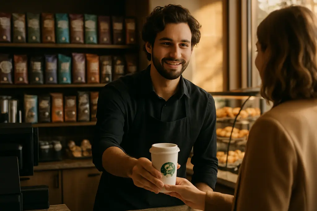 ethical dress codes discussion between a manager and employee in a cafe setting