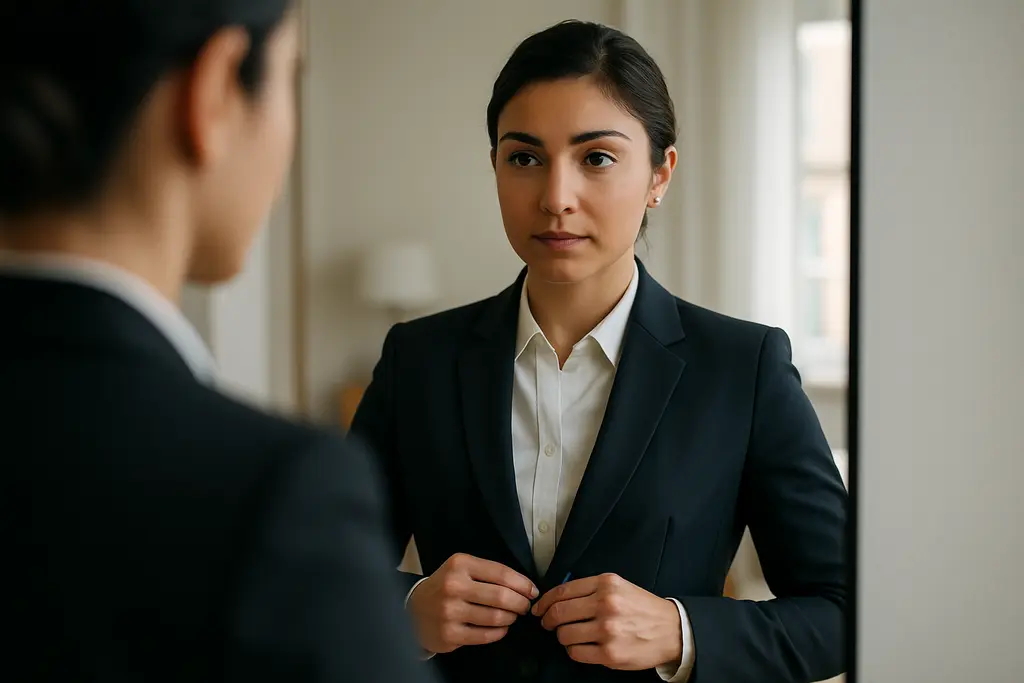 Interview Attire choices arranged for a polished hiring conversation